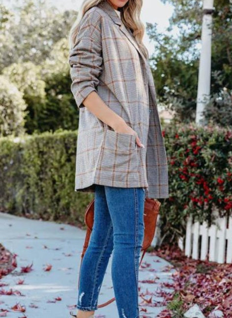 Contemporary Plaid Blazer