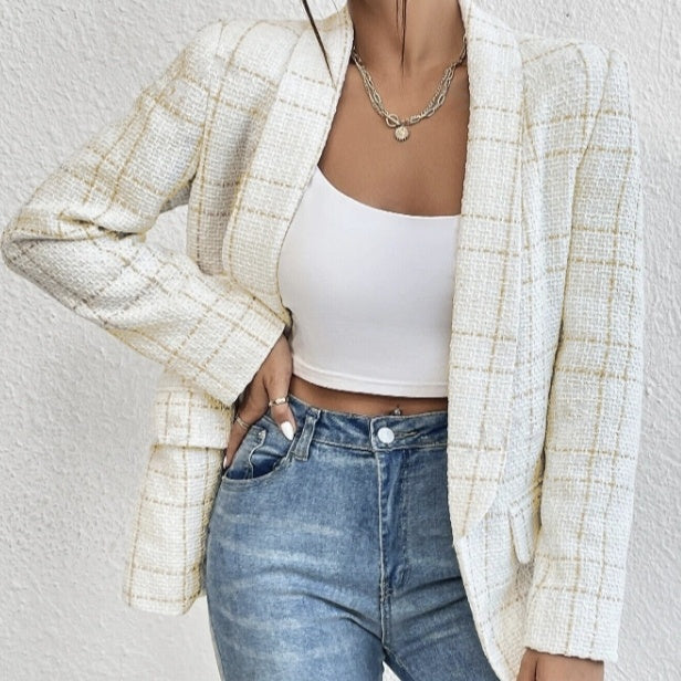 Ivory Draft Linen Blazer