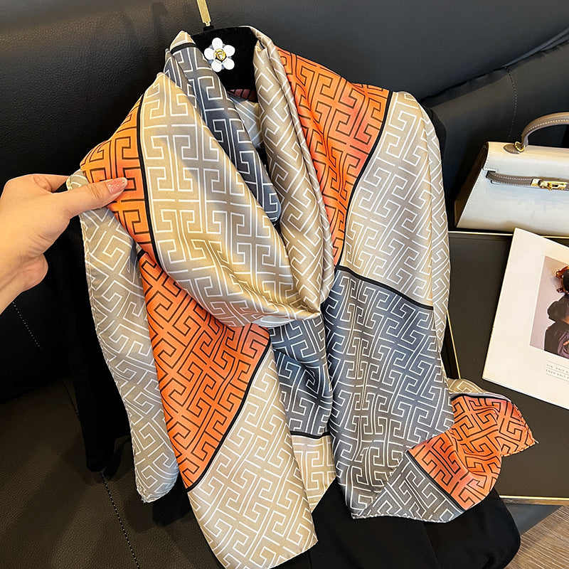 Amber Geometry Sunveil Scarf