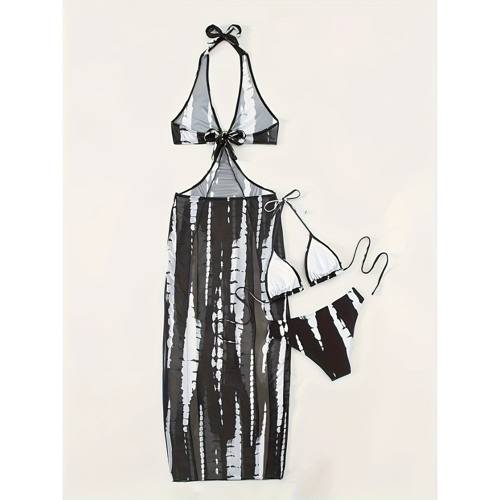 Ripple Breeze Mesh Bikini Set