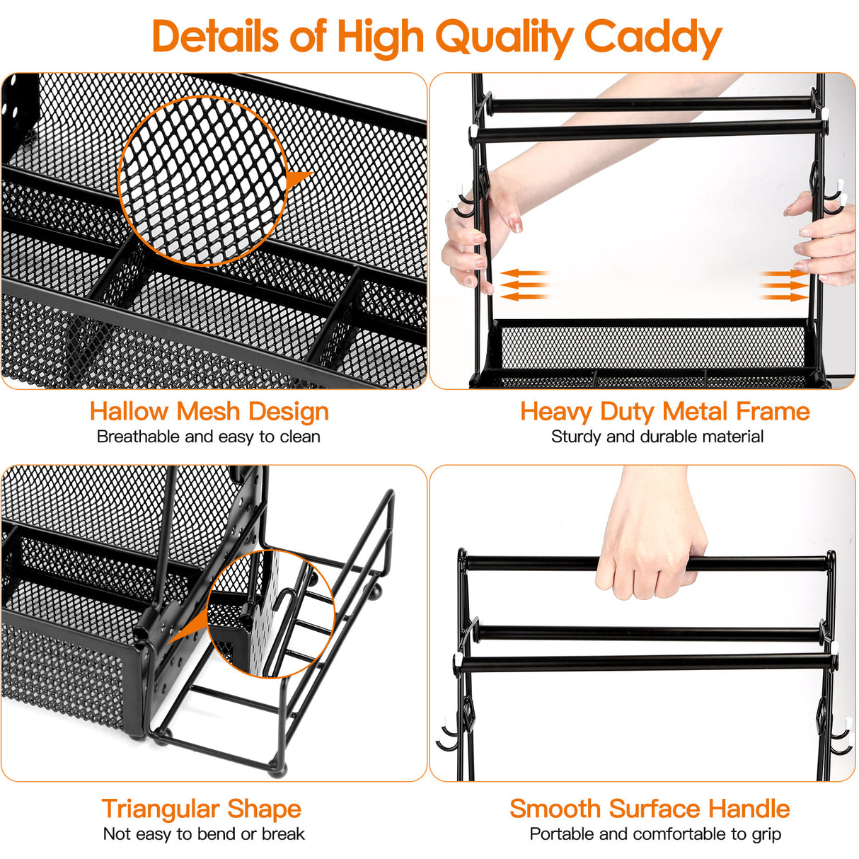 GrillMate Pro Organizer – Heavy-Duty BBQ Caddy with Paper Towel Holders