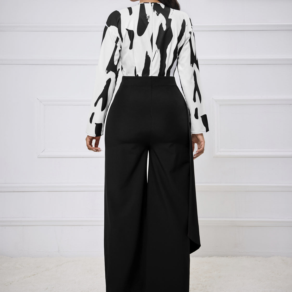 V-Neck Cinched Waist Jumpsuit