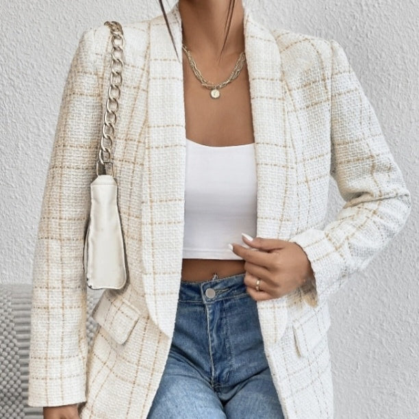 Ivory Draft Linen Blazer
