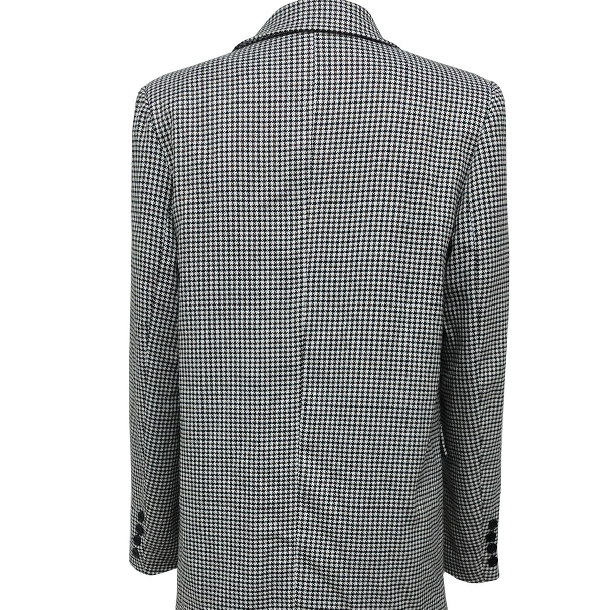Ladies' Lapel Double Breasted Checkered Suit Jacket