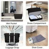 Women's Nylon Duffel – Multi-Compartment Weekender with Matching Essentials Pouch