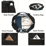 Women's Nylon Duffel – Multi-Compartment Weekender with Matching Essentials Pouch