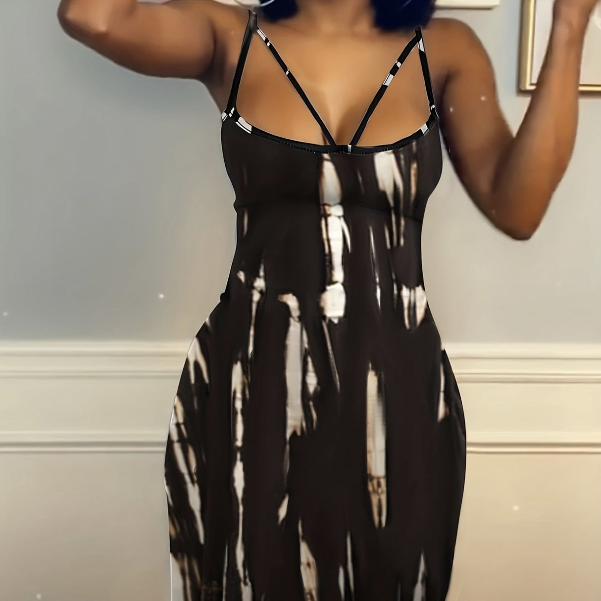 Contrast Queen Dress