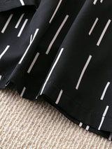 Atelier Linear Print Palazzo Pants