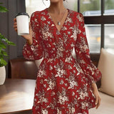 Sunfable Lantern-Sleeve Dress
