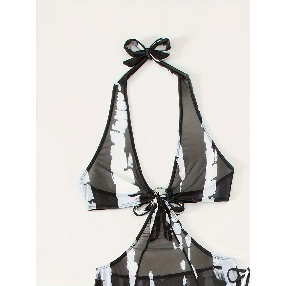 Ripple Breeze Mesh Bikini Set