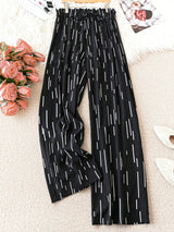 Atelier Linear Print Palazzo Pants